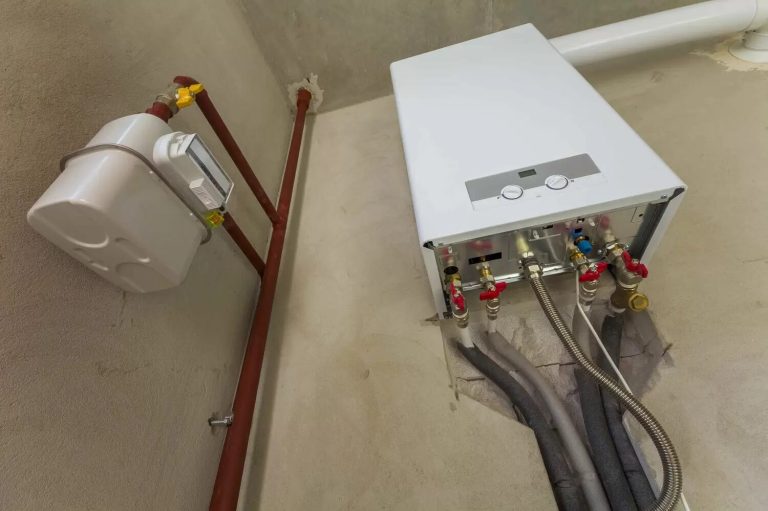 Tankless water heater installed with copper piping, related to properly sizing a tankless water heater.