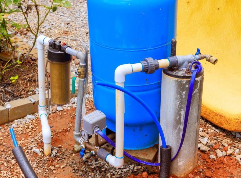 Professional well pump repair and installation setup.