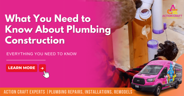 Blog graphic: what you need to know about plumbing construction and how it works.