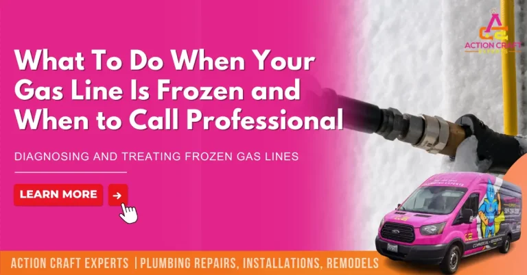 Blog graphic: what to do when your gas line is frozen and when to call a professional.