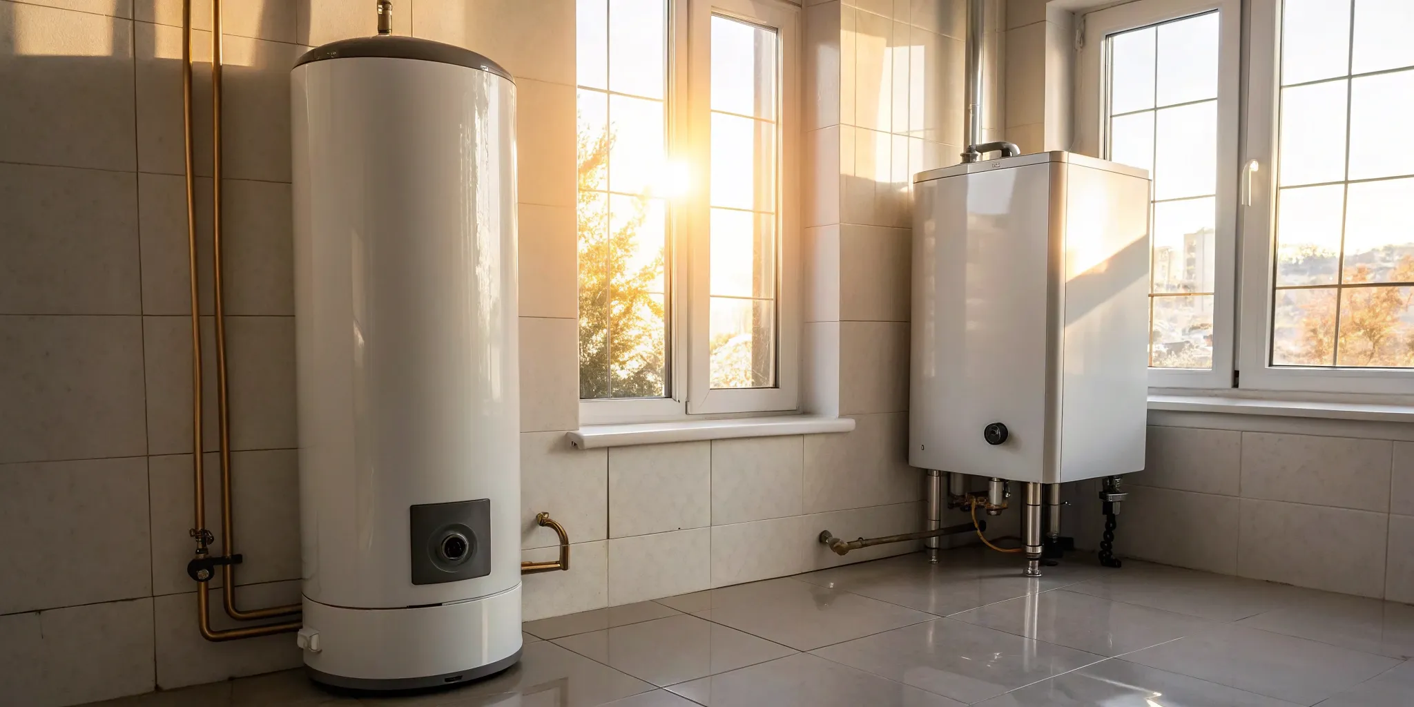 A tank water heater vs a tankless water heater, a comparison of the pros and cons.