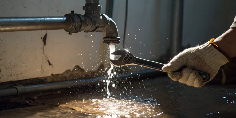 Plumber repairing a burst pipe, related to a guide to 24/7 burst pipe plumbing service.