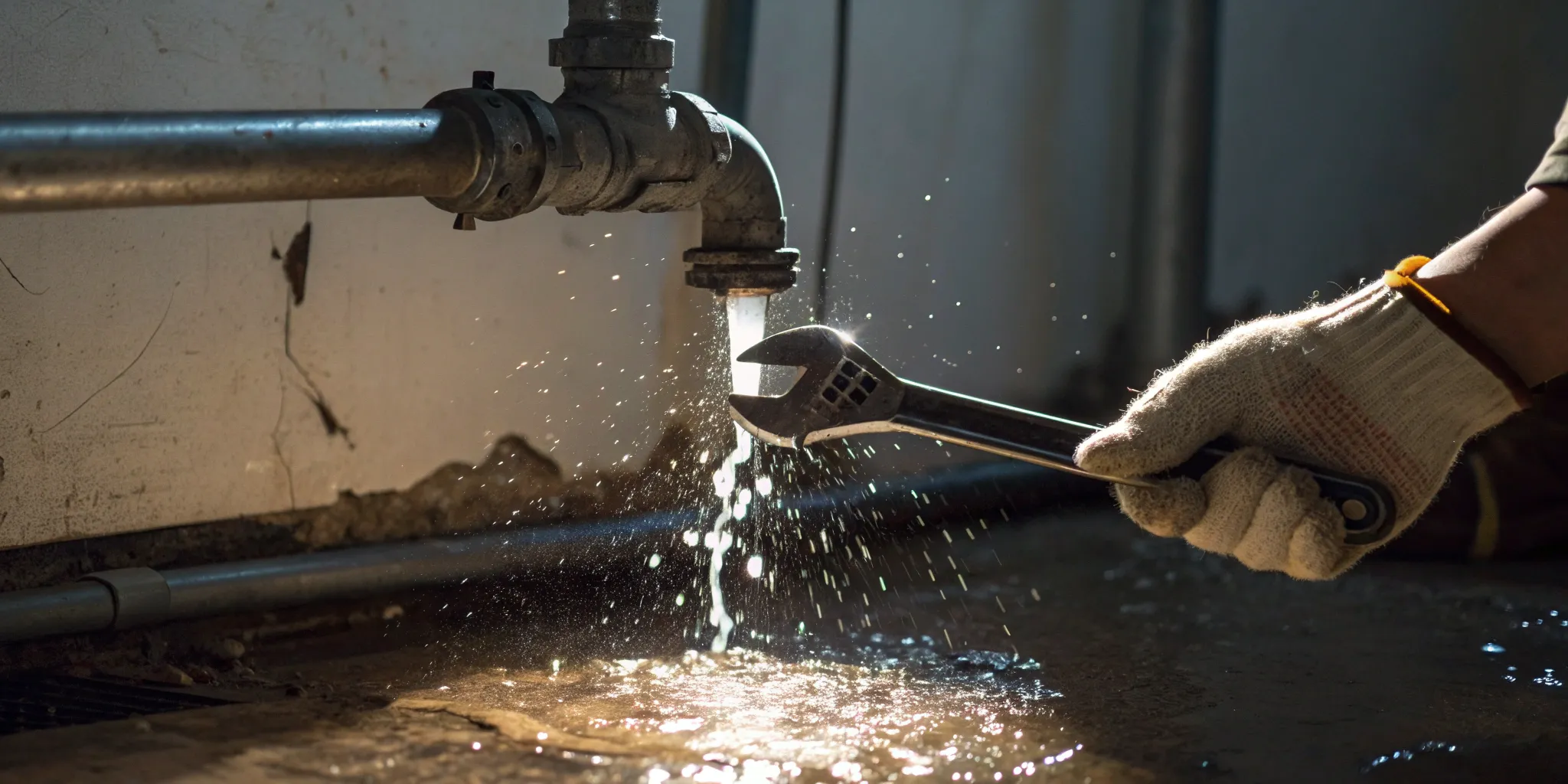 Plumber repairing a burst pipe, related to a guide to 24/7 burst pipe plumbing service.