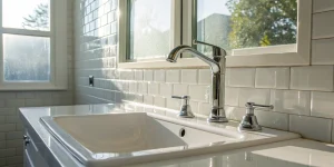 A modern bathroom sink, a key factor when you get a quote for a bathroom plumbing remodel.