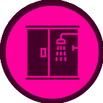Bath fitter and shower installation service icon.