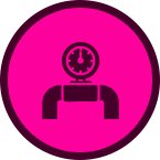 Gas line capacity improvement service icon.