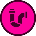 Clogged drain cleaning service icon.