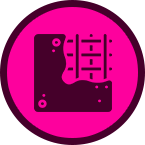 Concrete slab leak repair service icon.