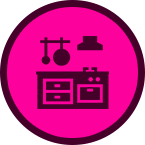 Custom cabinetry installation service icon.