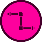 Gas line extension and relocation service icon.