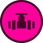 Gas line fittings service icon.