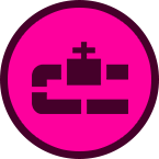 Gas line installation service icon.