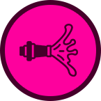 Low water pressure repair service icon.
