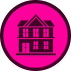 Multi-family home plumbing service icon.