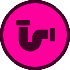 Plumbing fixture installation service icon.