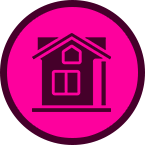 Rancher-style home plumbing service icon.