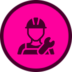Remodeling plumber service icon.