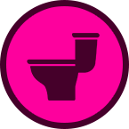 Running toilet repair service icon.