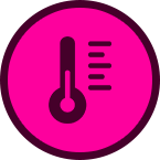 Water heater temperature adjustment and heating element replacement service icon.