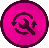 Plumbing repair and maintenance service icon.