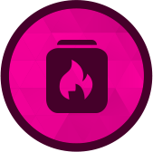 Water heater service icon.